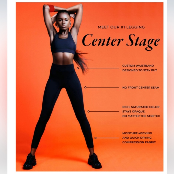 Bandier All Access Center Stage Shine Royal Blue Leggings Size M NWOT - Picture 2 of 6